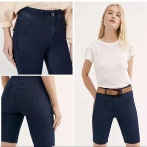Free People Rinse Cobalt Cutoff Stretch Denim Shorts NWT